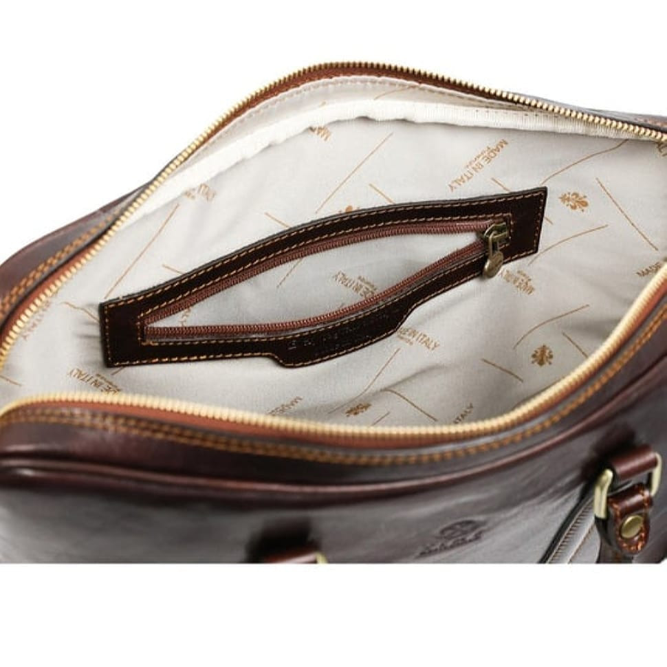 Шкіряна сумка для ноутбука - Hobbit - коричневий Time Resistance 5196101