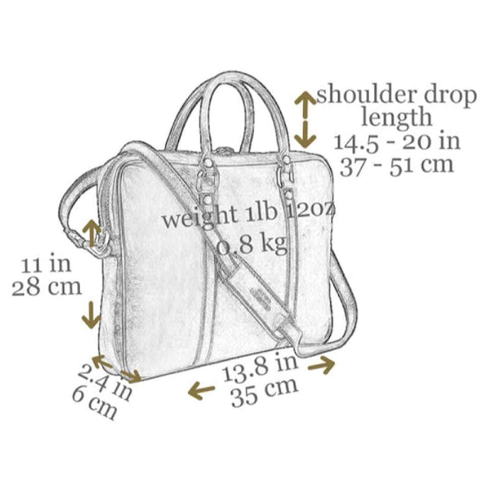 Шкіряна сумка для ноутбука - Hobbit - коричневий Time Resistance 5196101