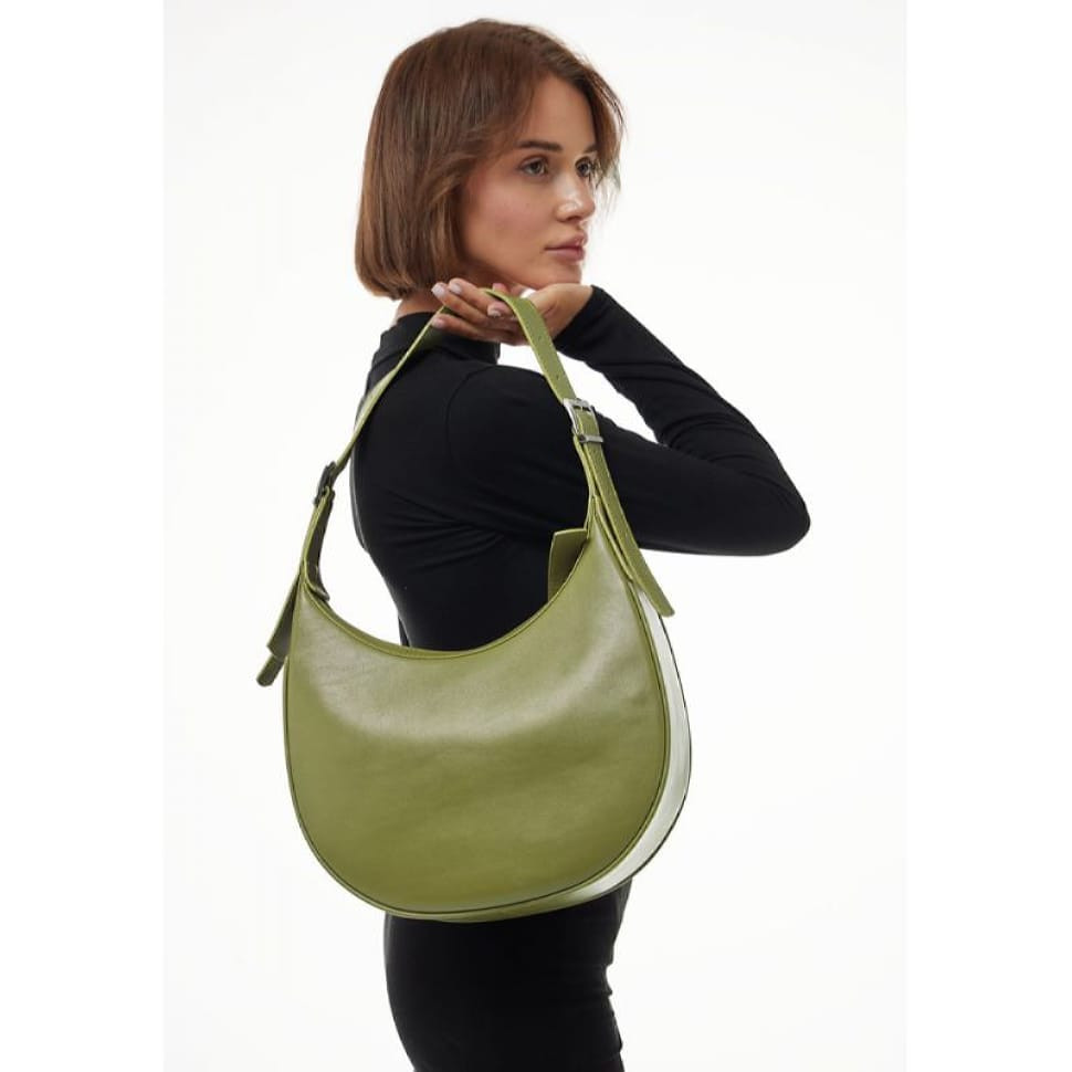 Жіноча шкіряна сумка Vivian оливковий