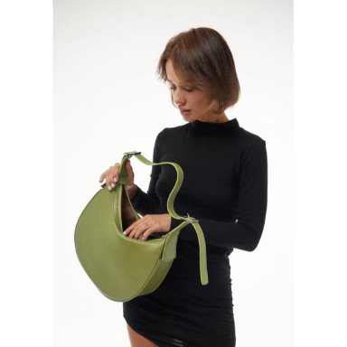 Women's leather bag Vivian olive