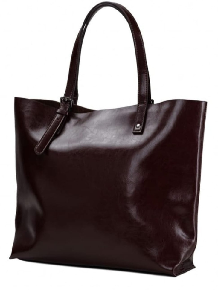 Коричнева шкіряна сумка великого розміру Grays GR-2011B