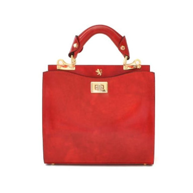 Pratesi RCL150/26 - Anna Maria Luisa de' Medici Small Lady Bag in cow leather Radica Cherry