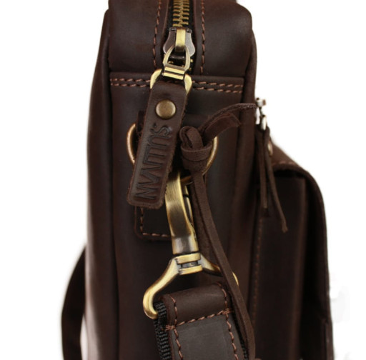 Сумка чоловіча для документів велика шкіряна А4 SULLIVAN 74213 (48) коричнева