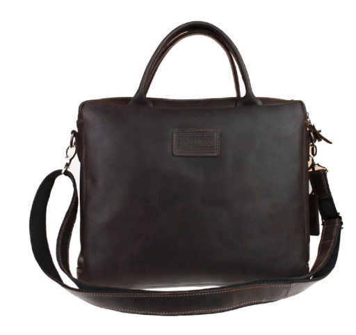 Сумка чоловіча для документів велика шкіряна А4 SULLIVAN 74213 (48) коричнева