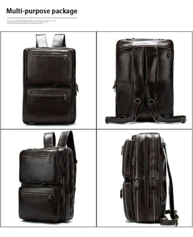 Backpack bag made of genuine leather B10-434C Joynee