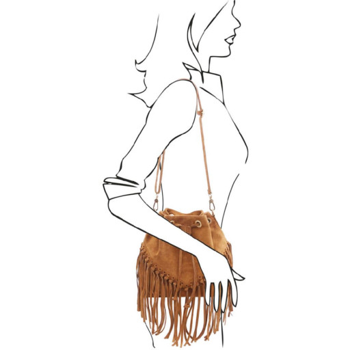 Жіноча сумка на плече Firenze (Італія) fz189645 коньячна