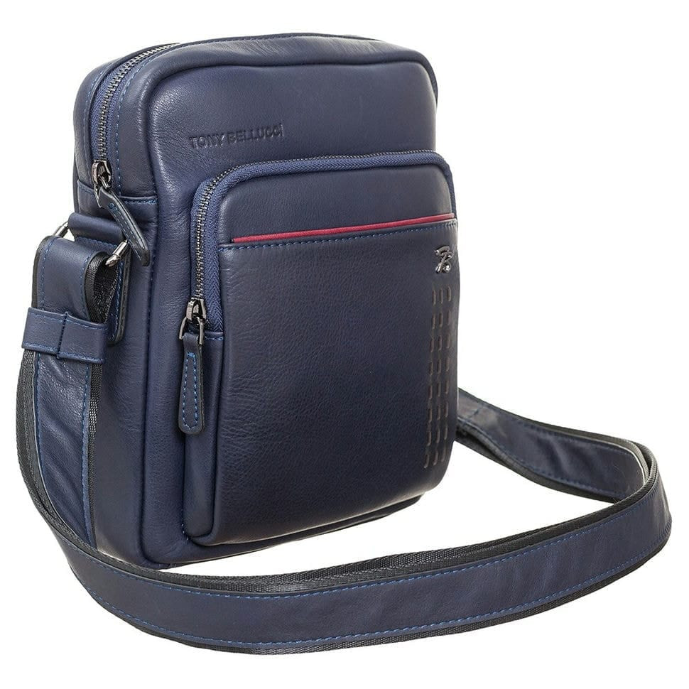 Барсетка м'яка шкіряна Tony Bellucci 5214-09 синя