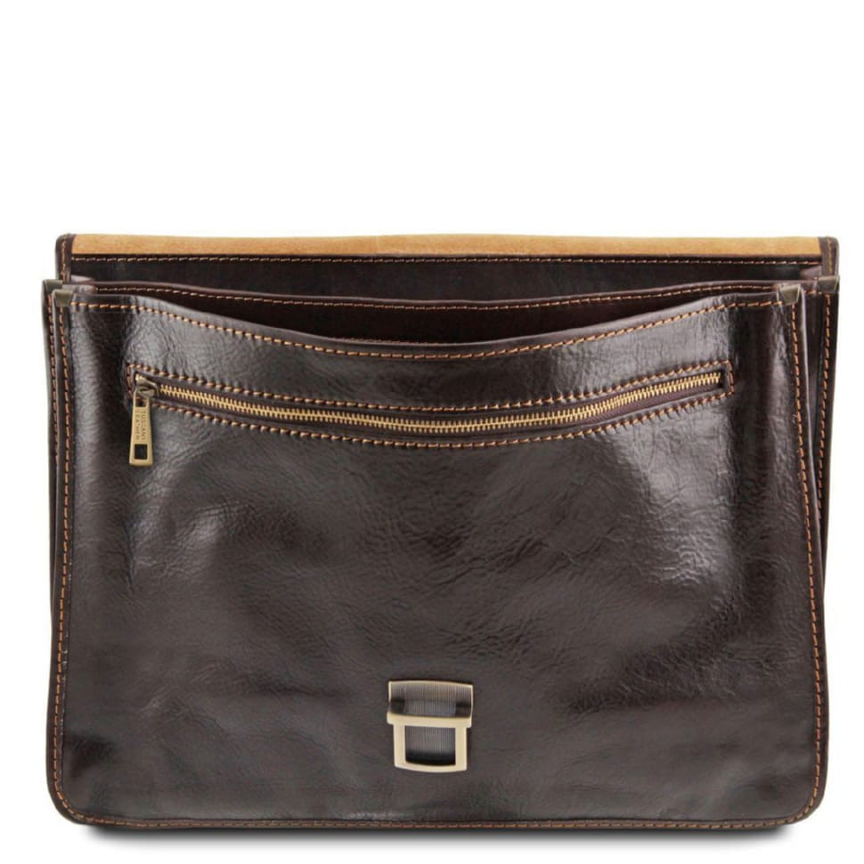 Чоловічий шкіряний портфель на 2 відділення Tuscany Leather TORINO TL10029