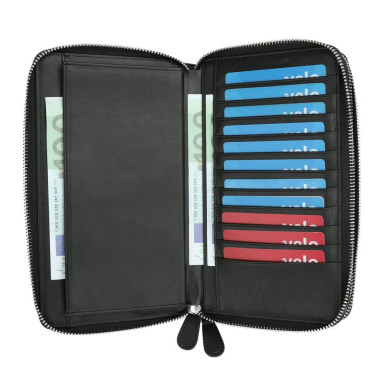 Mens leather clutch bag with two compartments with a loop TARWA GA-6060-4lx RFID 