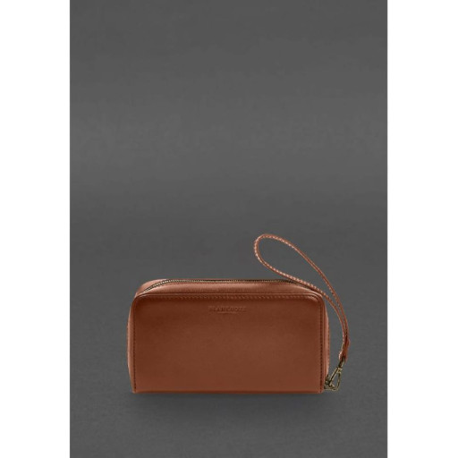 Шкіряний клатч-купюрник 4.0 світло-коричневий краст