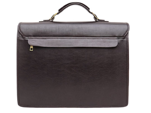 Коричневий чоловічий портфель із гладкої шкіри Newery N7164GC