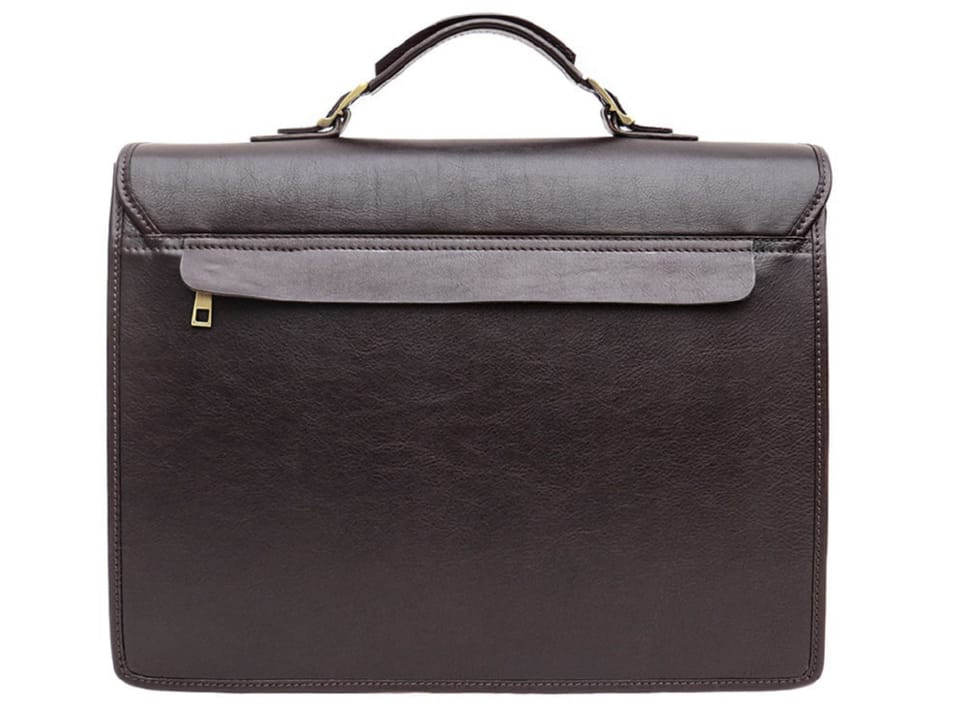 Коричневий чоловічий портфель із гладкої шкіри Newery N7164GC