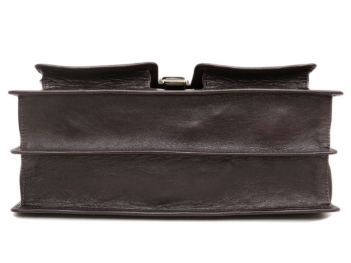 Коричневий чоловічий портфель із гладкої шкіри Newery N7164GC