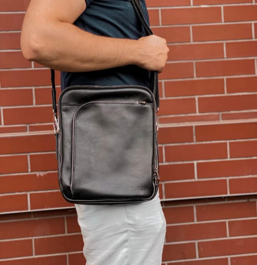 Молодіжна шкіряна сумка через плече Newery N7788GA