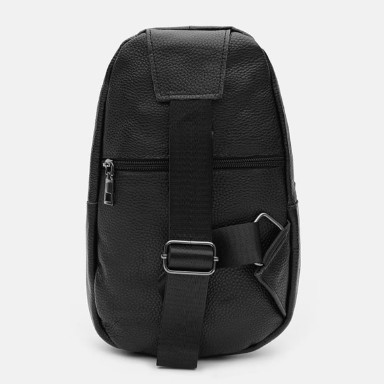 Men's leather backpack Keizer K1087bl-black