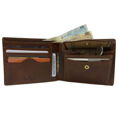 Leather wallet Italico 534 cognac cognac
