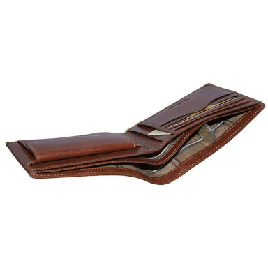 Leather wallet Italico 534 cognac cognac