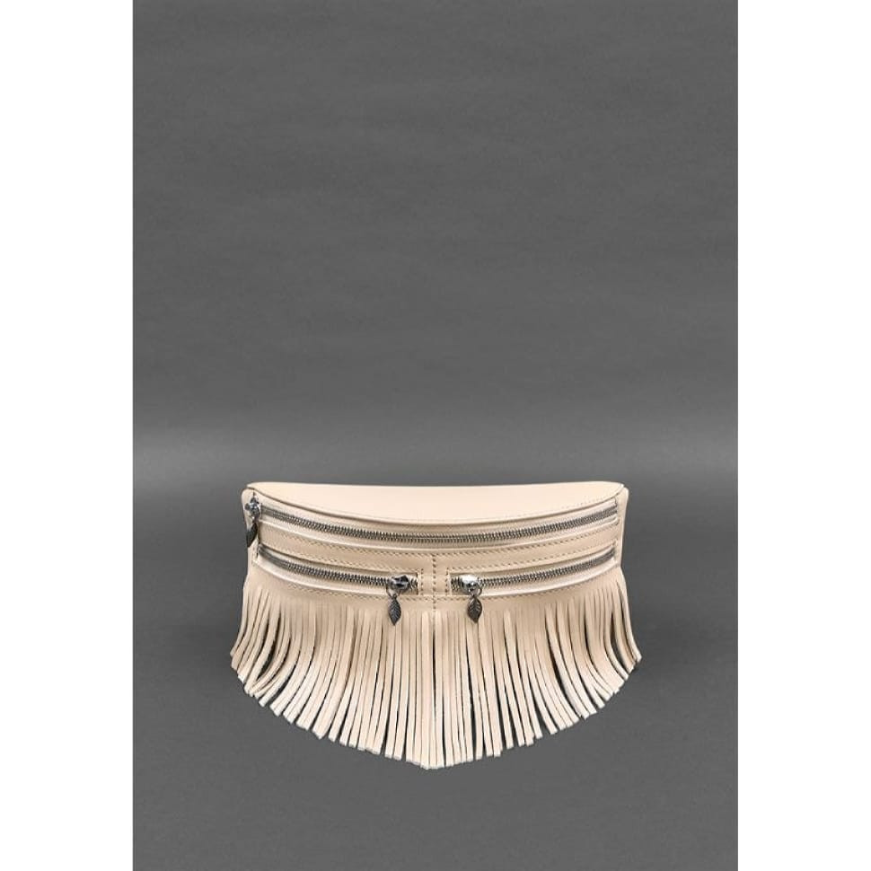 Women's leather belt bag Spirit light beige crust