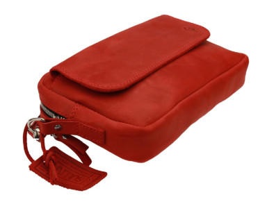 Women's leather small clutch bag SULLIVAN sg41 (26) red