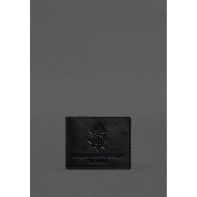Leather cover for service ID of the National Guard Black