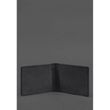 Leather cover for service ID of the National Guard Black
