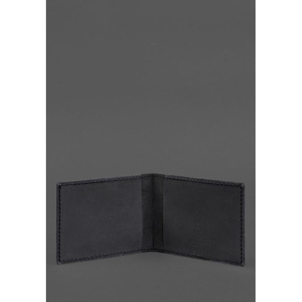 Leather cover for service ID of the National Guard Black