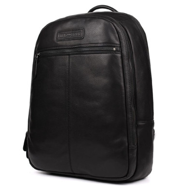 Великий шкіряний рюкзак HILL BURRY HB4006A чорний