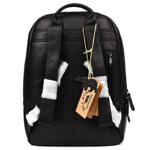 Великий шкіряний рюкзак HILL BURRY HB4006A чорний