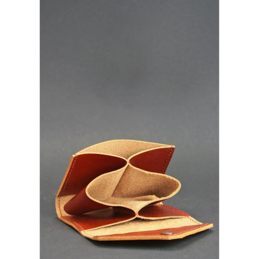 Leather card case 3.0 light brown with mandala