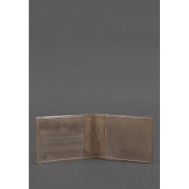 Leather cover for ID card of combat participant (UCD) light beige Crazy Horse