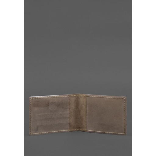 Шкіряна обкладинка для посвідчення учасника бойових дій (УБД) світло-бежева Crazy Horse