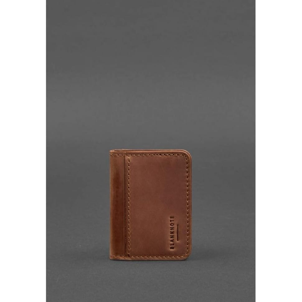 Шкіряна обкладинка для ID-паспорта та прав водія 4.1 світло-коричнева Crazy Horse з гербом