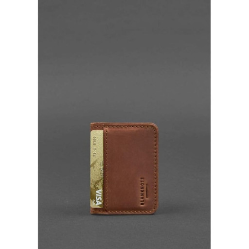 Шкіряна обкладинка для ID-паспорта та прав водія 4.1 світло-коричнева Crazy Horse з гербом