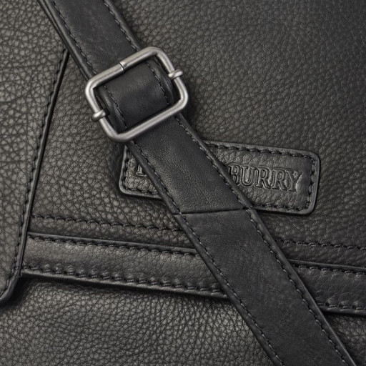 Чоловіча сумка Hill Burry HB3336A з косим клапаном чорна