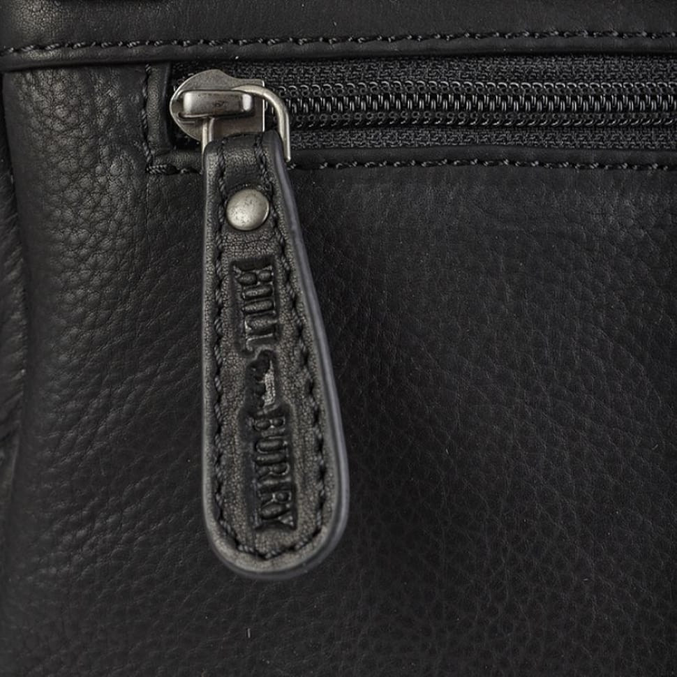 Чоловіча сумка Hill Burry HB3336A з косим клапаном чорна