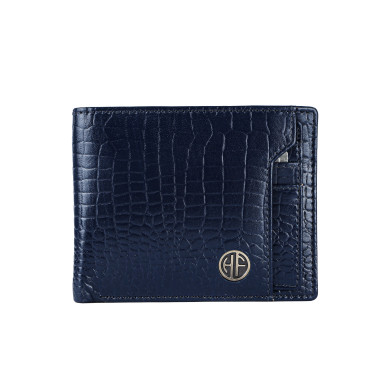 Чоловічий шкіряний гаманець Hammonds Flycatcher HF577 Croc Blue (Синій)