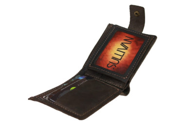 Men's small leather wallet SULLIVAN kmg26(10) brown