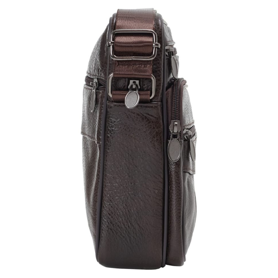Мужская кожаная сумка через плечо BUFFALO BAGS M6106C коричневая