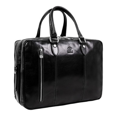 Leather Convertible Briefcase Backpack - A Farewell to Arms - Black 5232801
