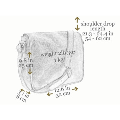 Leather Messenger Bag – Time Resistance The Stranger 1173401 - Black 