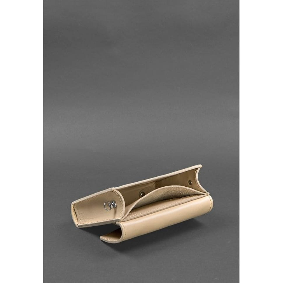 Набір жіночих шкіряних сумок Mini поясна/кросбоді світло-бежевий