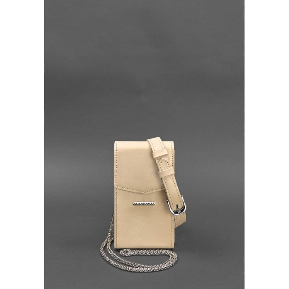 Набір жіночих шкіряних сумок Mini поясна/кросбоді світло-бежевий