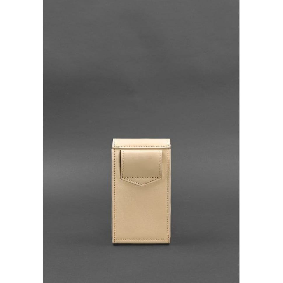 Набір жіночих шкіряних сумок Mini поясна/кросбоді світло-бежевий