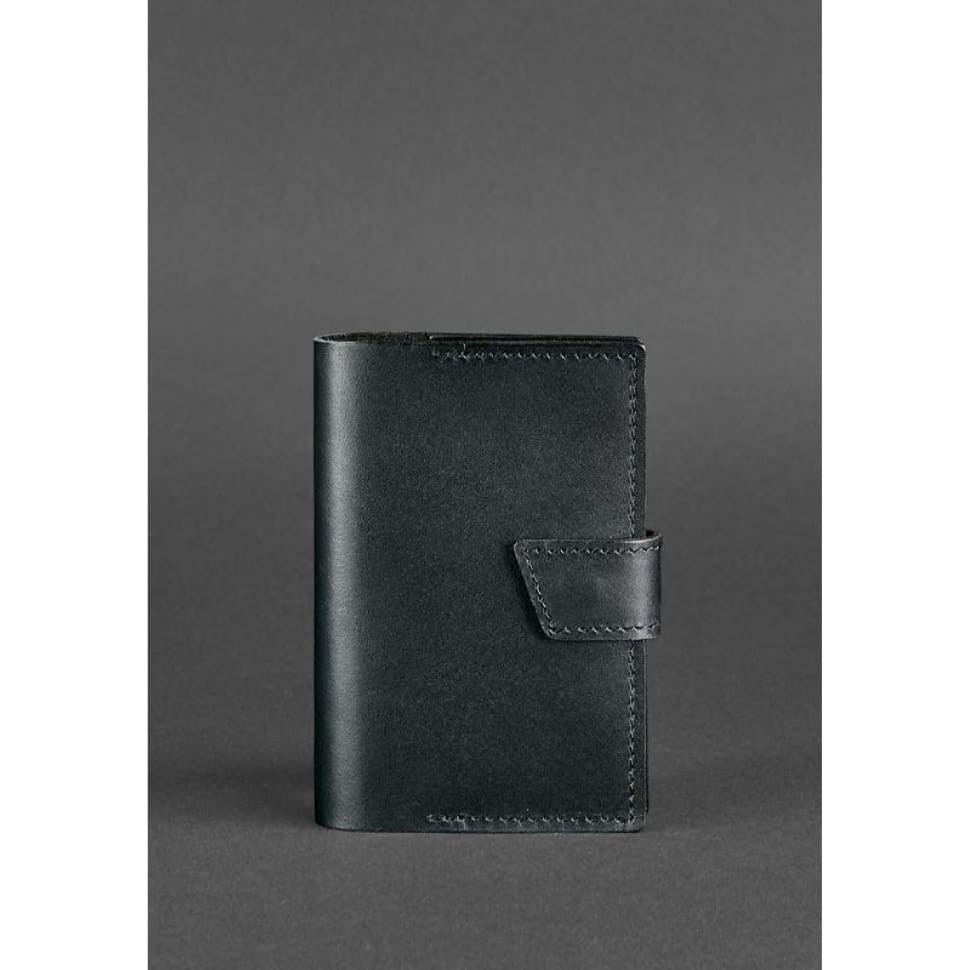 Шкіряна обкладинка для паспорта 4.0 чорна