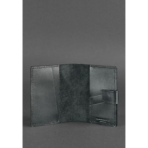 Шкіряна обкладинка для паспорта 4.0 чорна