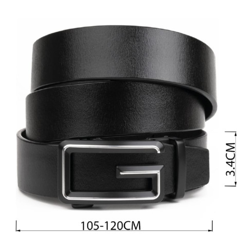 Замшевий чоловічий ремінь Vintage 20733 Чорний