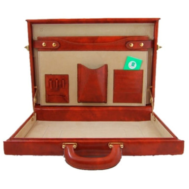 Pratesi KCO317/7 - Machiavelli Small King Attach Case 24H in cow leather King Cognac