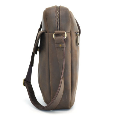 Mens leather shoulder bag A4 TARWA RC-1810-4lx