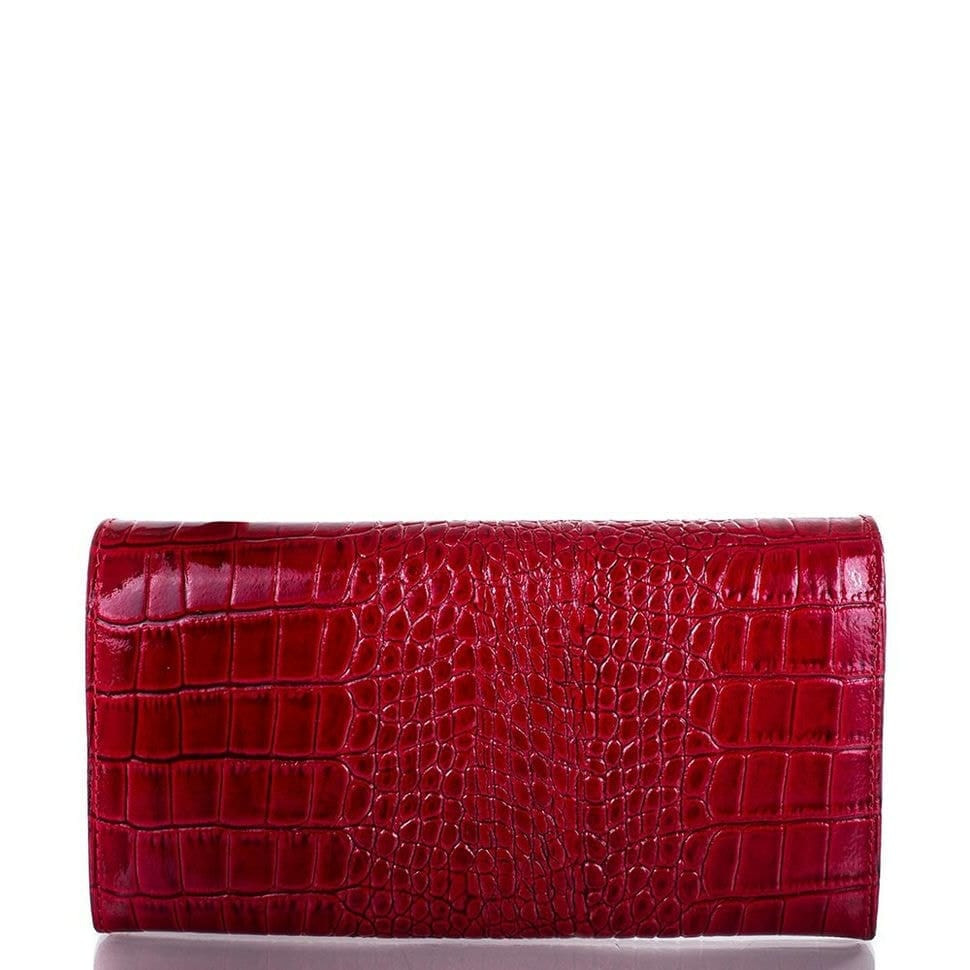 Гаманець жіночий шкіряний CANPEL 346-142 червоний кроко лак