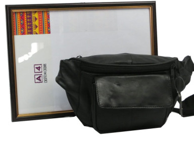 Поясная сумка из кожи Cavaldi 902-353 черная